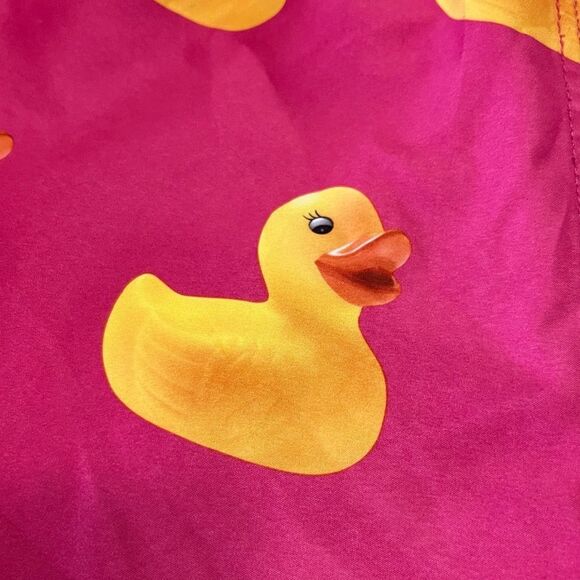 NEFF Ducky Mens Hot Tub Volley Shorts Board Short Rubber Duck Pink Size Small - Picture 10 of 15